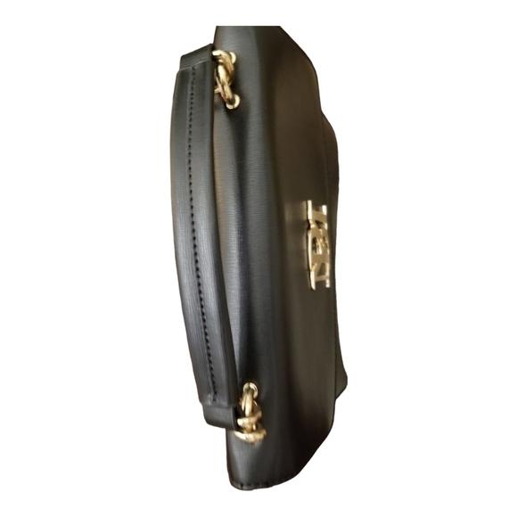 Badgley Mischka Black Leather Bag Sz Medium NWOT - Picture 9 of 10